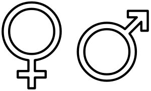 Female symbol. Created by Gustavb.